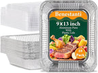 9x13 Inch Disposable Aluminum Pans by Benestanti