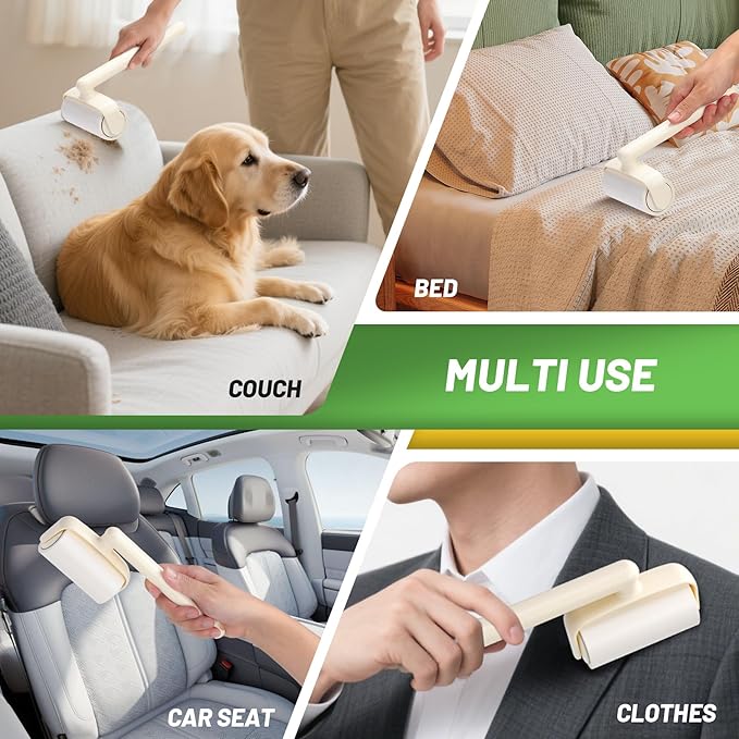 Lint Roller 2-in-1 Rotatable Handle Pet Hair Remover - Image 7