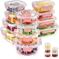 34pcs Glass Food Storage Containers by AMALEKO