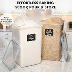 WHITE FEATHER SUPPLIES 2 PC Large Flour Sugar Storage Containers - Image 4