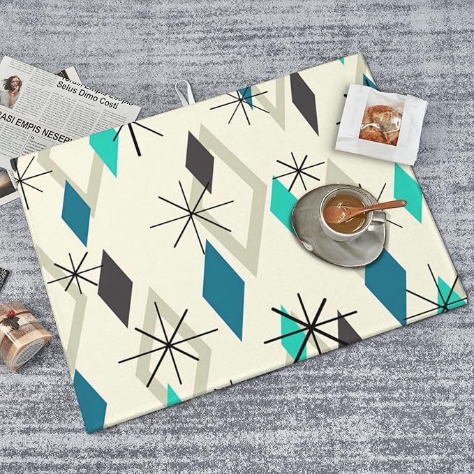 Vintage Mid Century Geometic Dish Drying Mat - Image 8