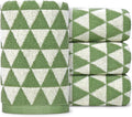 Jacquotha Hand Towels Green, 4-Piece Cotton Terry Kitchen Towels, Bathroom by Jacquotha