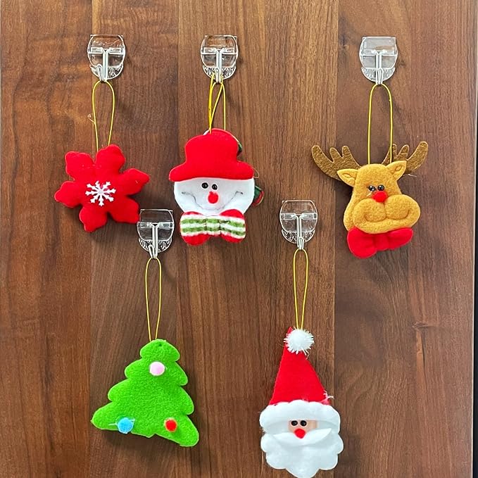 20 Hooks-25 Removable Strips, Small Clear Wire Hooks Value Pack, Damage Free - Image 6