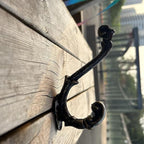 4 Pack Cast Iron Wall Hooks Antique Vintage Rustic Farmhouse Coat Hooks - Image 3