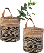 2pack Small Hanging Baskets-Cotton Rope Wall Basket by RUIZHIXUAN