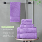 Elegant Comfort Luxury 6-Piece Towel Set, Premium Soft 100% Turkish Cotton - Image 4