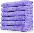 Cleanbear Wash Cloths Cotton Facecloths, Large Face Cloths 6 Ultra-Soft by Cleanbear