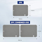14.6*11.8 inch Microfiber Dish Drying Mat, 2 Compact Ultra Absorbent Dish Mat - Image 2