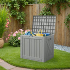 Patiowell 43 Gallon Resin Deck Box, Outdoor Storage Box for Patio Furniture, Deliveries, Pool Supplies,Waterproof and Lockable (Grey) - Image 5
