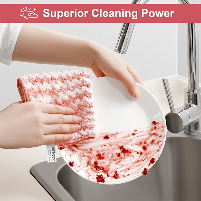 JOYMOOP Microfiber Cleaning Cloths – 18 Pack, Super Absorbent Towels - Image 2