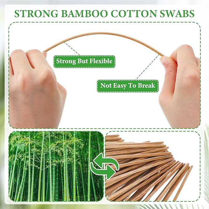200 PCS Large Cotton Swabs 9.8 Inch Pet Ear Cleaning Solution Supplies Cotton - Image 6