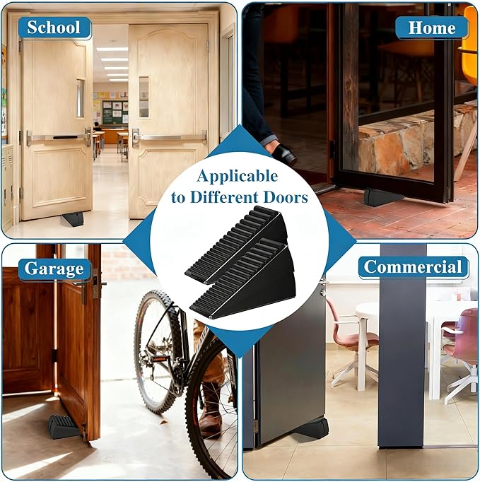 2 Pack Heavy Duty Door Stopper, Adjustable Spring Large Stopper, 3 Inches High - Image 6