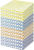 Nialnant 12 Pack Kitchen Dish Cloths, 100% Cotton Kitchen Towels Soft Absorbent by Nialnant