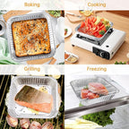 Aluminum Pans 8x8-10 Pack Disposable Foil Pans, Aluminum Roasting Trays - Image 6