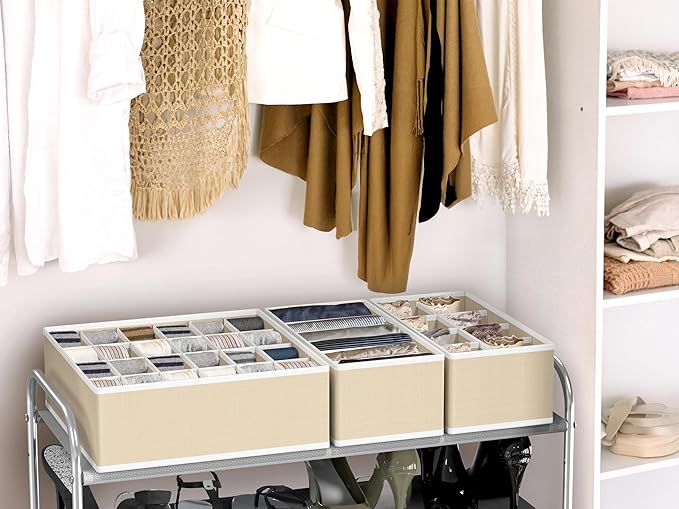 Simple Houseware Closet Underwear Organizer Drawer Divider Assorted 7 Pieces - Image 5