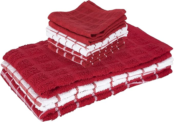 Ritz Premium 3-Pack Kitchen Towel & 6-Pack Dish Cloth Set by Ritz+Foodservice