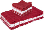 Ritz Premium 3-Pack Kitchen Towel & 6-Pack Dish Cloth Set by Ritz+Foodservice