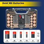 Battery Daddy Storage & Organizer Case w/Tester, Stores & Protects Up to 180 - Image 2