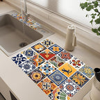 2Pcs Dish Drying Mats Faucet Mats Sets Large Size Coffee Mats Sink Faucet Mat - Image 2