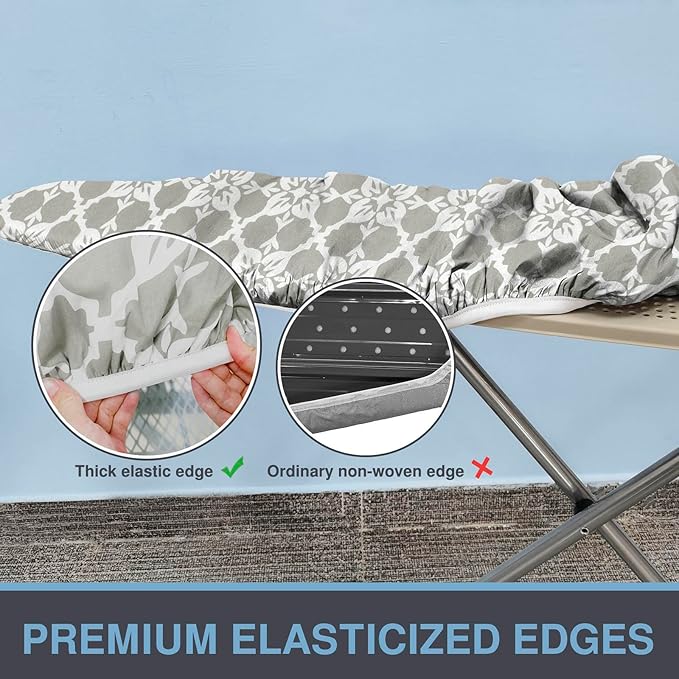Ironing Board Cover and Pad, Thick Padding, Elastic Edge, Silicone Coated - Image 4