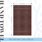 White Classic Luxury Brown Hand Towels - Image 4