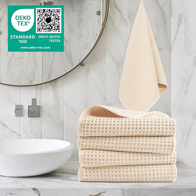POLYTE 430 GSM Microfiber Lint Free Hand Towel, 16 x 30 in, 4 Pack - Image 2