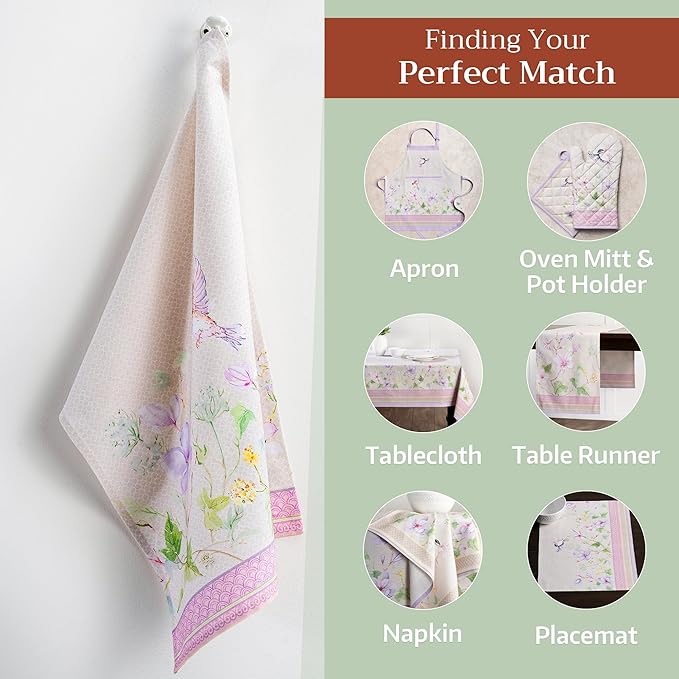 Maison d' Hermine Kitchen Towels Set of 3 100% Cotton 27.50" x 20" Reusable - Image 5