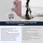 25 Pack Adhesive Shower Drain Hair Catcher Covers – 4" x 4" Disposable Drain - Image 6