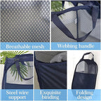 AQQA 9 Pcs Mesh Popup Laundry Hamper Set, Durable Handles, Sturdy Mesh - Image 4