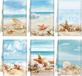 Breling Set of 6 Summer Beach Kitchen Towels Coastal Dish Towel Bathroom by Breling