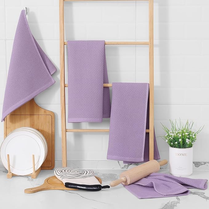 Homaxy 100% Cotton Waffle Weave Kitchen Dish Towels, Ultra Soft Absorbent Quick - Image 6