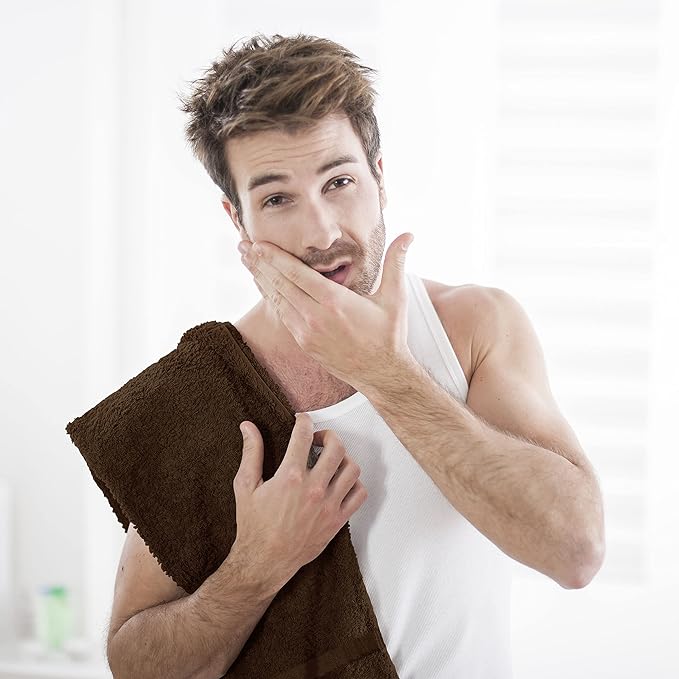 Utopia Towels Dark Brown Salon Towels, and Home Hair Care - Image 4