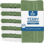 DAN RIVER 100% Cotton Washcloths 20 Pack Premium Quality Face and Body Cloth - Image 2