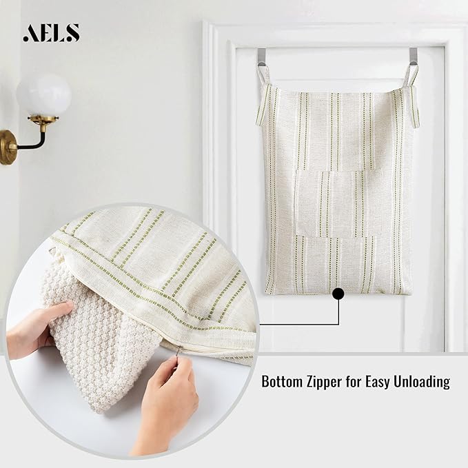 AELS Farmhouse Hanging Laundry Hamper - Image 2