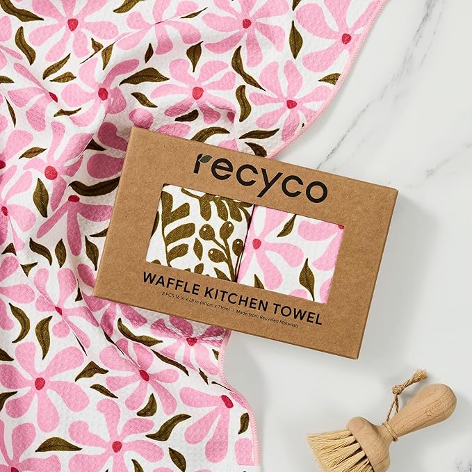 RECYCO Waffle Kitchen Towel Set of 2 - Image 8