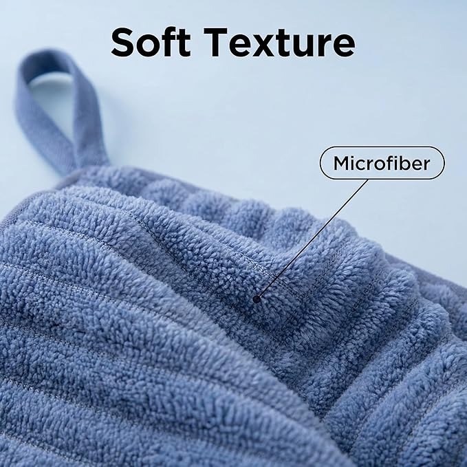 4PCS Microfiber Hand Towels for Bathroom Christmas Decorations Quick Dry Small - Image 3