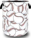Personalize Baseball Laundry Basket Oxford Cloth Foldable Funny Laundry Hamper by Unknown