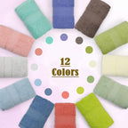 Cleanbear Hand Towels 12 Pack 12 Colors 100% Cotton Hand Towel Set - Image 2