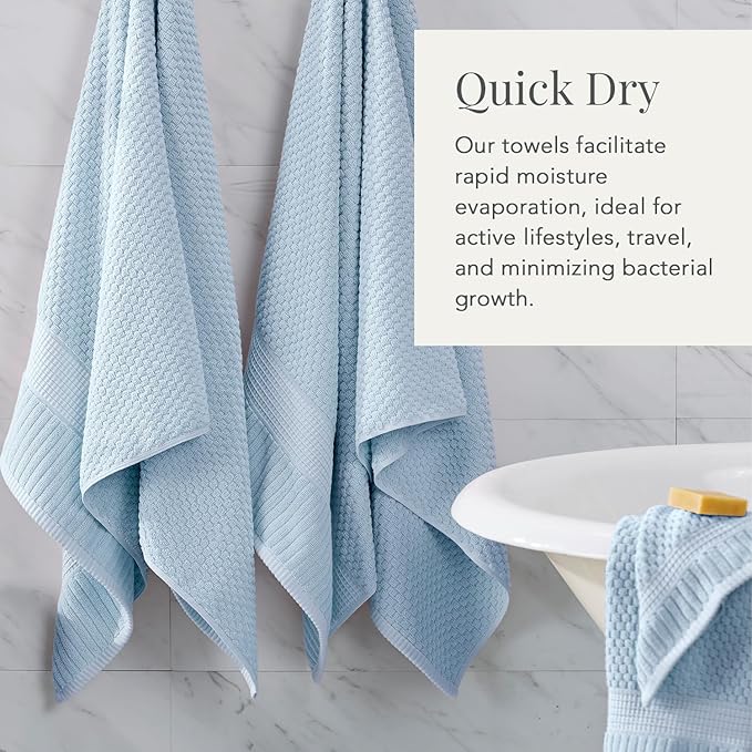 NY Loft 100% Cotton Hand Towel 6 Pack | Super Soft & Absorbent Quick-Dry Hand - Image 3