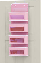 Simple Houseware 4 Clear Window Pocket Over Closet Door Storage Hanging - Image 7