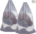 2 Pack Mesh Laundry Bags, 24 x 36 Inches Heavy Duty Drawstring Bag, Travel and by DuomiW
