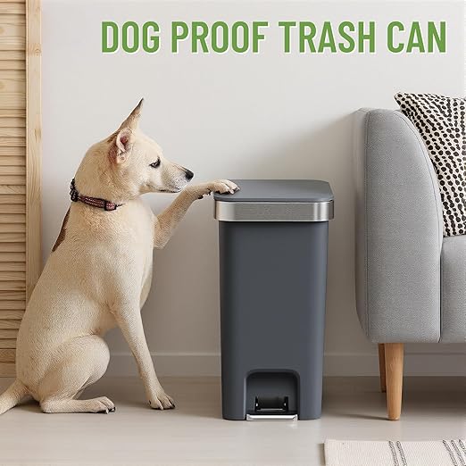 Bathroom Trash Can with Lid, 2.6 Gallon /10 Liter Small Garbage Can, Press Top - Image 6