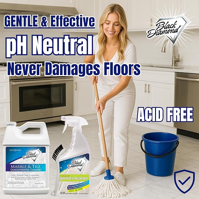 Black Diamond Stoneworks Marble & Tile Cleaner Gallon + Ultimate Grout Cleaner - Image 7