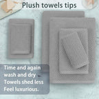VOOVA & MOVAS Grey Bathroom Towel Sets - Image 5
