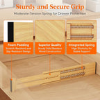 Lifewit 2.4" High 6 Pack Bamboo Drawer Dividers 33-42cm/13-16.5" Adjustable - Image 2