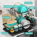 MERRYBOX Dish Drying Rack Large Capacity 2 Tier Dish Drying Rack - Image 5