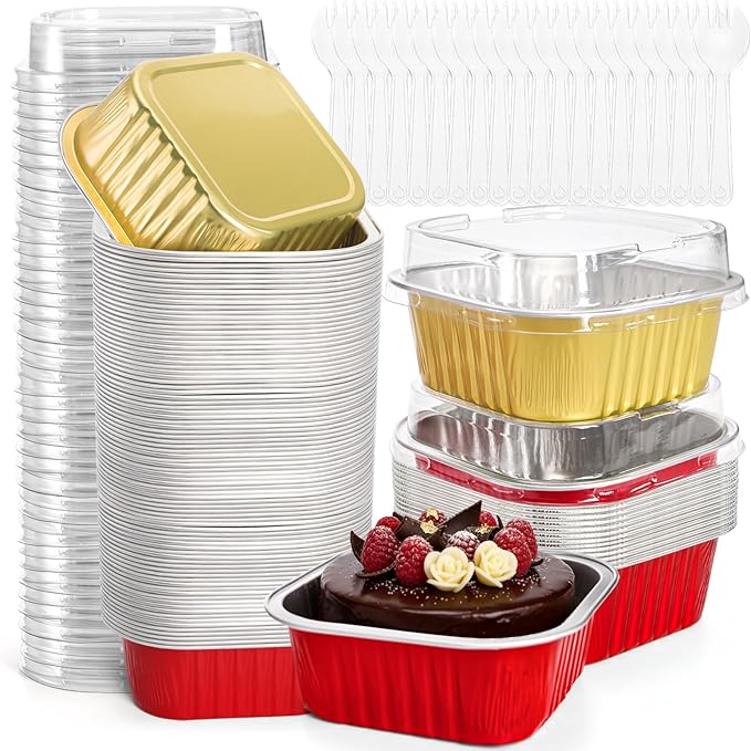 ZEAYEA 60 Pack 10 oz Aluminum Foil Baking Cups by ZEAYEA