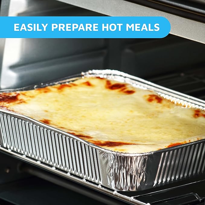 MontoPack Aluminum Foil Pans Half Size Roasting Chafing Pan | Bulk 10 Pack of - Image 7