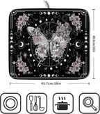 Skeleton Butterfly Dish Drying Mat Black Skull Absorbent Dish Drainer - Image 2
