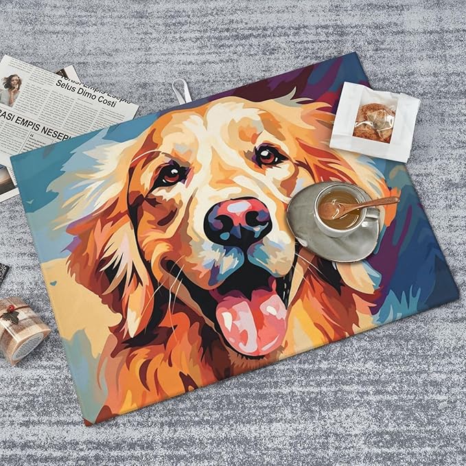 Dog Dish Drying Mat for Kitchen Counter Decor 18x24 Inch Floral Absorbent - Image 8